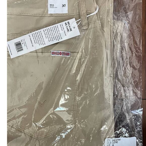 Hudson Jeans Noa mid rise straight crop Custard 30 NWT - Picture 2 of 3